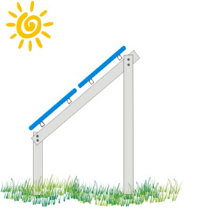 Structuri suport metalice zincate panouri solare in camp