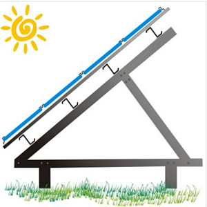 Structuri suport metalice zincate panouri solare in camp